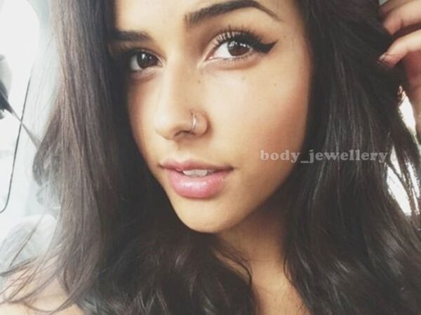 22gauge Silver/Rose Gold Cartilage Earring Helix Ring Hoop  Septum/Nose/Cartilage/Helix/Tragus Ring Hoop Nose Hoop, Nose Ring