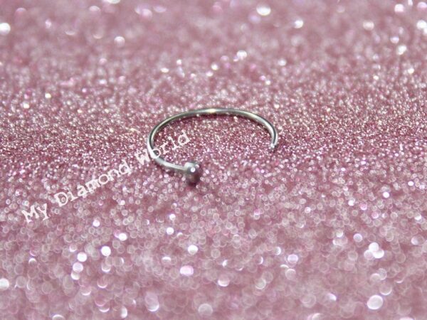 8mm Simple Small Nose Stud Ring, Nose Hoop, Cartilage Hoop Ring, Nose Ring, Silver Hoop, Custom Sizes 22 Gauge 6mm, 8mm, 10mm