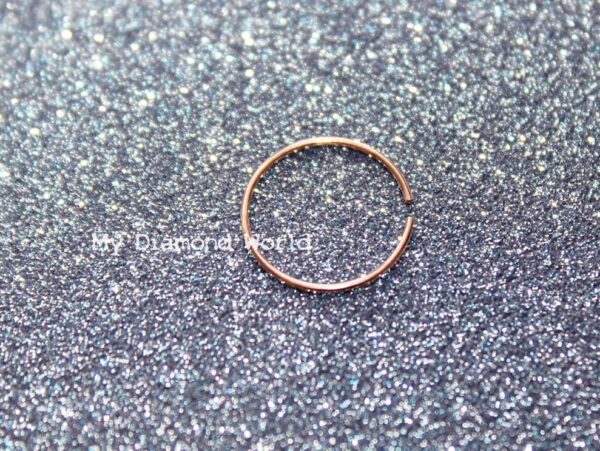 10mm Pure Rose Gold Cartilage Earring Helix Ring Hoop  Septum/Nose/Cartilage/Helix/Tragus Ring Hoop Nose Hoop, Nose Ring