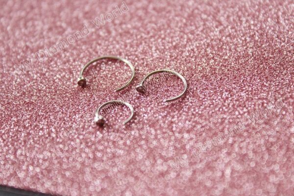 925 Small Nose Ring Nose Hoop,Tragus,Helix,Cartilage Hoop Open Nose Ring