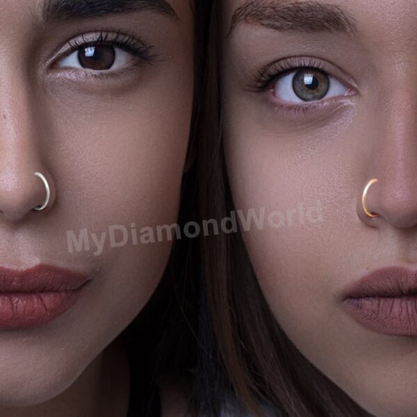 316L Small Thin 0.6mm Surgical stainless steel seamless nose ring/cartilage/tragus - single