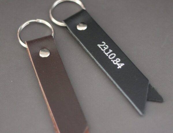 Personalised Real Leather Keyring Fob Birthday, Anniversary Gift, Gift for dad, Personalised Easter Gift, Name Leather Keyring for car