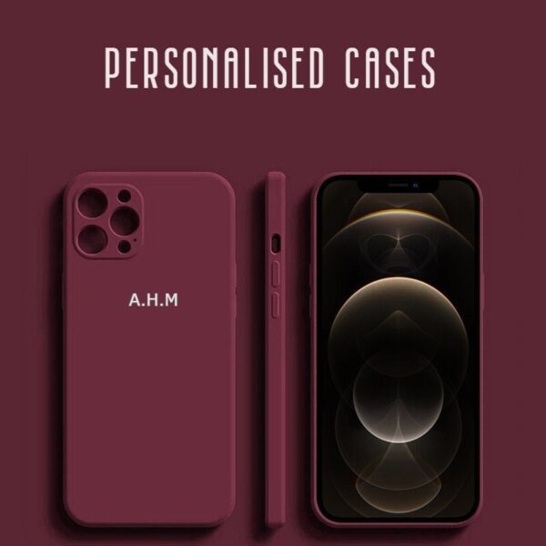 Personalized Mobile Phone Cases Black | iPhone Models All| Gift idea monogram Shockproof Silicone Case - engraving personal gift Individual