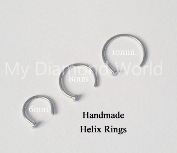 Small Helix Ring Tragus Ring Cartilage Hoop Nose Ring Simple Nose Hoop Silver Septum/Nose/Cartilage/Helix/Tragus Ring Hoop